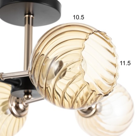 Sender chandelier 4he27 40W black and gold 52x36x27 cm-5