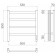 Terminus heated towel rail "Noto" P4, 500x550 mm, chrome