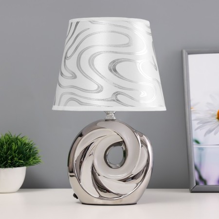 Laboil table lamp E14 40W white silver 20x20x33cm