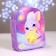 Baby plush backpack for the girl "Bunny with an asterisk", 22 × 17 cm, for the New Year