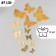 Butterfly cardboard double wings "openwork with gold" set of 12 pcs h = 4-10 cm