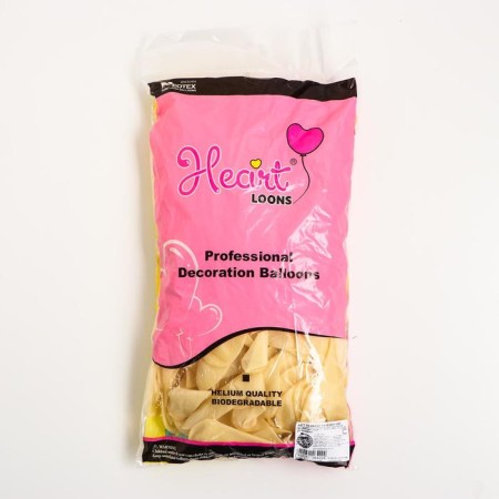 Latex heart 12 ", pastel, set of 100 pcs., Color transparent-1
