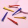 Hair clamps, set - 6 pcs, 10 cm, color mix