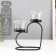 Climber Metal, glass for 2 candles "Heart" d = 2-5 cm black 12x6x17.5 cm