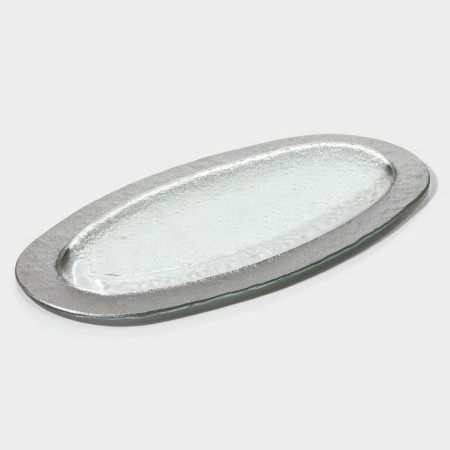 Glass Serving Magistro "Shine", 16 × 32 × 1.5 cm, silver color-2