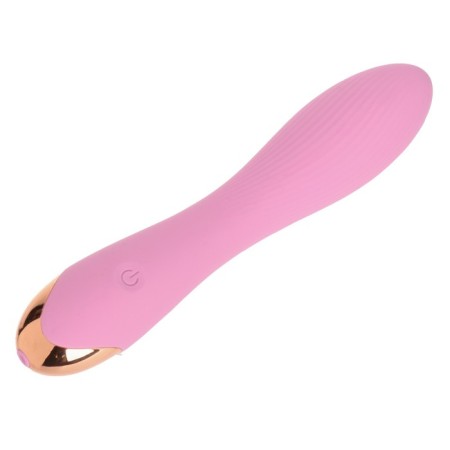 Vibrator with stimulation of the point G, 18 x3.8 cm, pink-5