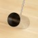 Stainless steel bath of 0.23 l, length 69 cm, with a wooden handle