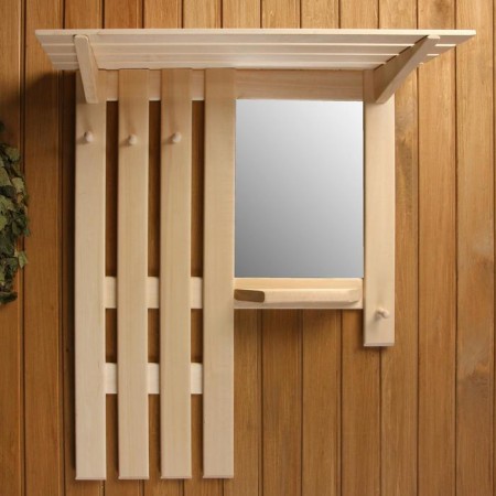 Shelf hanger with a mirror, large, 3 hooks-1