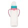 A bottle for feeding, classic throat, 250 ml., 0 months, cylinder, with handles, turquoise/pink color