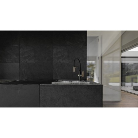 LEMARK Bronx LM3761BLR kitchen mixer, single -leaf, with output for drinking water, black 90765-3