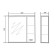 Cabinet-mirror "Pint 60" Right 15 cm x 65 cm x 70 cm