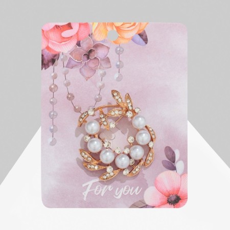 Book "Pearls Blooming", white color in gold