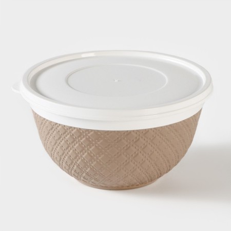A bowl with a lid, 500 ml, 13.5 × 7.5 cm, color mix-8