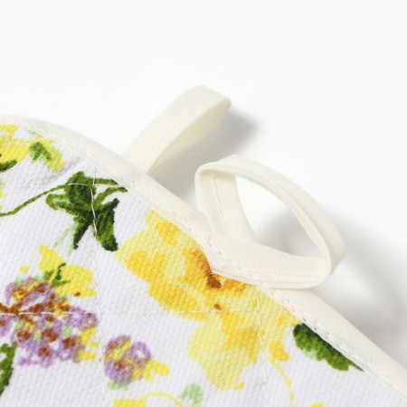 Kitchen set 2 pr. Dolyana flowers yellow. Group 17*17cm, mittens-seging 26*16cm, 100%HL-3