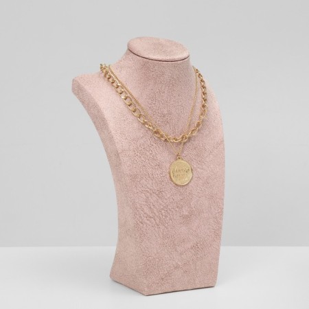 Bust for jewelry, 14.5 × 24.5 × 9, h = 24.5 cm, pink color-1