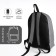 Youth backpack from lightning textiles, external pocket, gray color