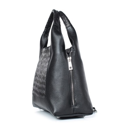 Bag women, genuine leather, 335x280x125 cm, black-3