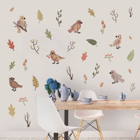Interior color sticker "Birds and berries" 30x60 cm-5