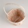 Wicker basket, d17x10.5xh33cm, peach, bamboo