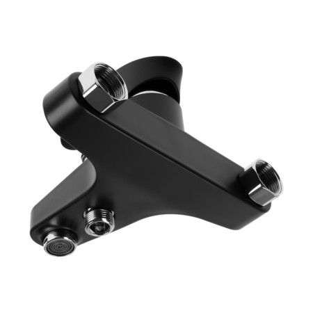 Bath mixer Zein Z3676, single-leaf, without shower set, ABS plastic, black-5