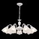 Suspended chandelier Citilux "Latur" CL413270, 46x33 cm, 7x75W, E27, white color