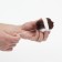 Vibrating toy, 5 cm, white-brown