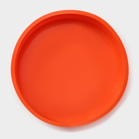 Baking uniform “Circle”, silicone, 28 × 5.5 cm, inner diameter 26 cm, orange color-3