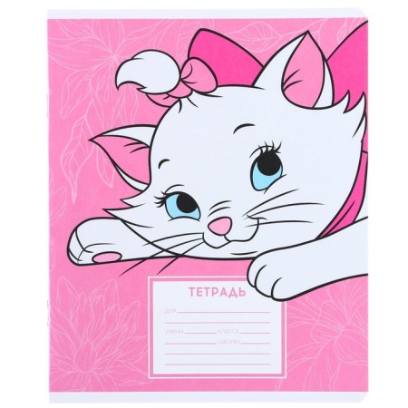 Notebook in a slanting ruler of 12 sheets, 5 types of mix, cover coated cardboard, cats aristocrats-7