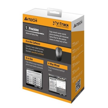 Mouse A4Tech OP-760 Black Optical (1200DPI) USB (3but)-3