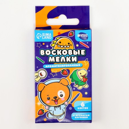 Wax crayons - pencils Aromatized "animals", 6 colors-1