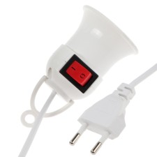 The lamp with the switch, under the lamp, E27, wire 2 m, white