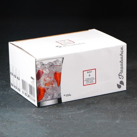 A set of glass glasses Azur, 210 ml, 6 pcs-1