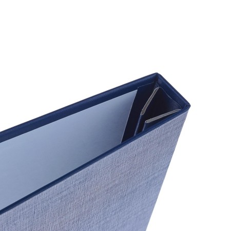 A4 course folder "Coursework", boumvinyl, scallops/cassation, (without paper) blue 10k01-3