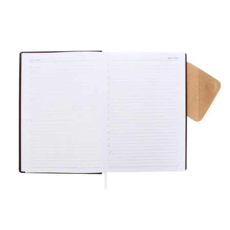 Diary 205x150 mm 168 sheets, leatherette, unit 70 g/m2, liesse, magnetic refuge, brown-11