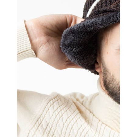 Male ISee hat, size 52-56, brown color, white-2