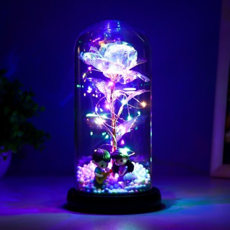 Nightlight "Romance" LED from batteries 3haaa 11x11x21.5 cm Risalux-2