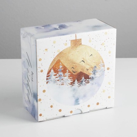 Folding box "Best Wishes", 15 x 15 x 7 cm, New Year-3