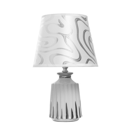 Board lamp "Nicole" E14 40W silver white 20x20x33cm-5