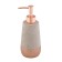 Axentia Concrete dispenser for liquid soap from gray ceramics with gold, Ø 7.3 cm, 180 ml