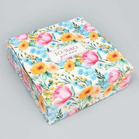 Gift folding box, packaging, "bloom", 26 x 26 x 8 cm-2