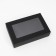Box fold, pencil case, with a window, black, 25 x 16 x 6 cm