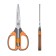 Scissors Erichkrause "Protector Lock", 15.5 cm, with a latch, gray-orange