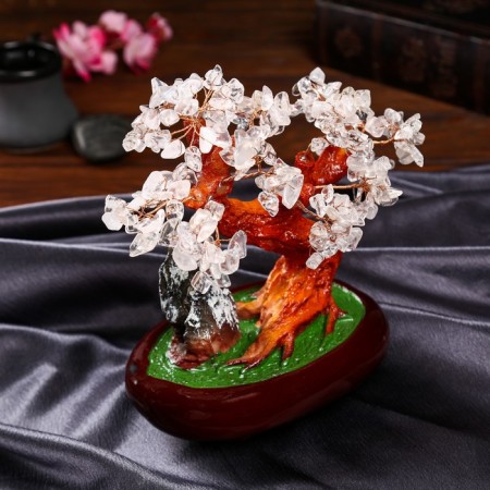 Bonsai souvenir "Cash tree with rock crystal" 204 pcs 23x25x13 cm-2