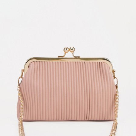 Farmar bag bag, long chain, pink color