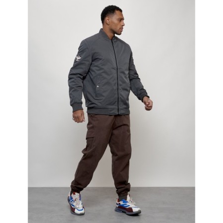Male bomber, size 54, dark gray color-9