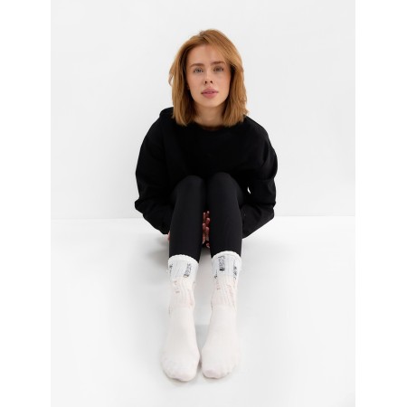 Women's socks minku, white color, rr 36-41-3