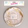 Disposable paper plate "Happy birthday" Golden pattern, set 6 pcs, 18 cm
