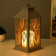 Three sheets nightlight LED from batteries 3HAAA Gray with a golden patina 14x14x29.5 cm Risalux