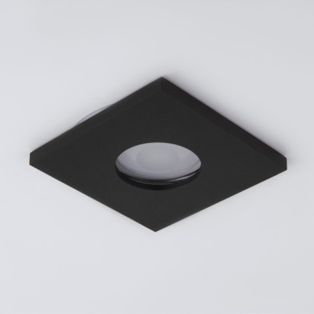 Submissive moisture -proof lamp Elektrostandard, Flicks, 84x84x27 mm, GU10, black matte color-2