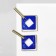 Earrings Assorted "Illusion", blue color in gold